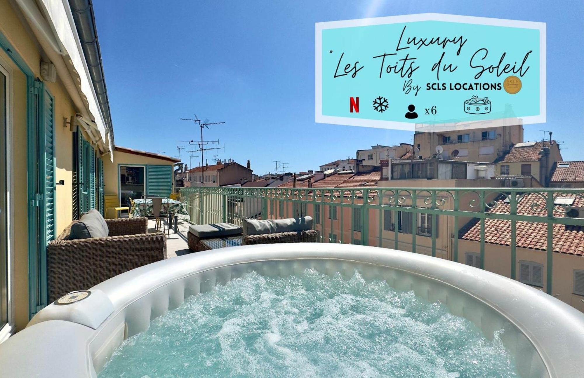Luxury "Les Toits Du Soleil" - Magnifique Appartement Avec Terrasses Et Jacuzzi - Centre De Cannes - By Scls Locations Εξωτερικό φωτογραφία